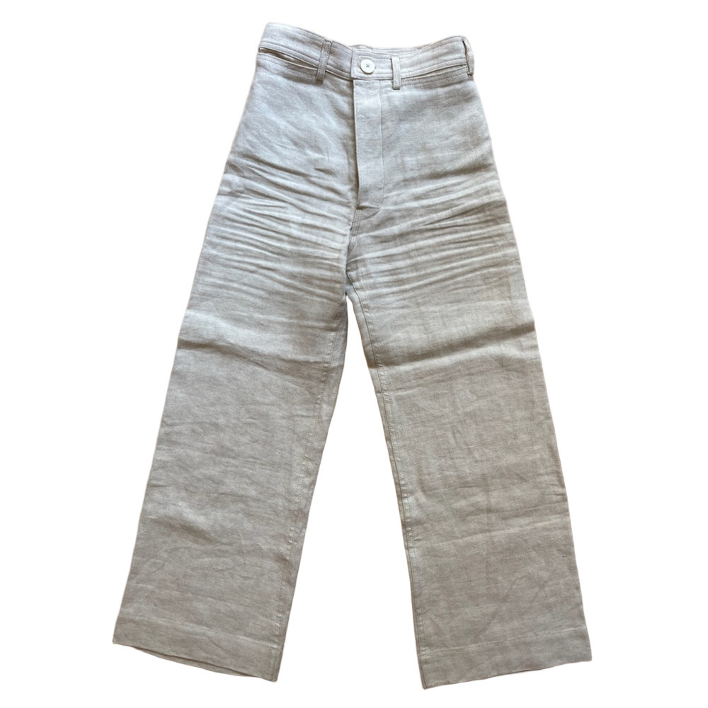 Jesse Kamm 100% Linen Sailor Pants - Natural - 4 - Archived Limited Run) - Picture 12 of 15